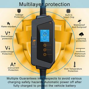 Stations de recharge de véhicules électriques portables multi-types 22 kW, neuves, chargeur AC EV avec prise adaptable 32A - Product Image 6