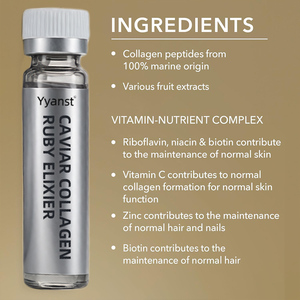 Elixir de collagène de caviar OEM/ODM pour blanchir la peau, réduire les rides, favoriser la santé des ongles, boisson liquide au collagène marin. - Product Image 3