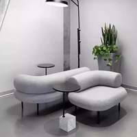 Canapé d'angle grand format en tissu vert incurvé, sur mesure, pour hôtel, appartement, commande en gros, directement de l'usine, OEM ODM