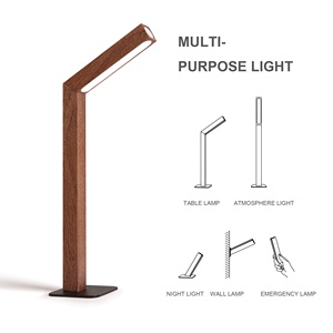 New Arrival LED bằng gỗ kết nối từ tính 360 Xoay một đèn cho nhiều mục đích Đèn bàn cho văn phòng nhà - Product Image 4