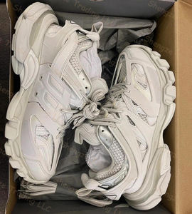 Chaussures de sport décontractées en cuir véritable pour hommes et femmes de marque de luxe originale, de haute qualité, avec lacets - Product Image 4