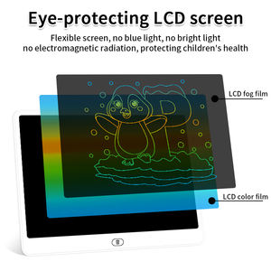 Bloc de notas de 13, 16 y 20 pulgadas, Blocs de escritura digitales, tableta de <span class=keywords><strong>pizarra</strong></span> LCD para Aprendizaje, tablero electrónico negro, tableta de escritura LCD - Product Image 3