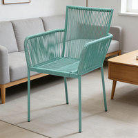 Fauteuil à bascule moderne en osier, confortable, écologique, léger, pour jardin, restaurant, extérieur, en corde verte, pour parc