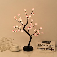 Guirlande lumineuse LED transfrontalière Saint-Valentin Noël, style plante, 45 cm, double alimentation, effet luciole, perle, gypsophile, décoration