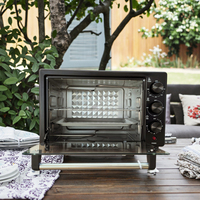 Four à convection automatique multifonctionnel électrique mécanique avec écran en verre 22L, grill, micro-ondes, friteuse à air pour un usage domestique