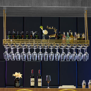 Accueil Restaurant étagère à vin rouge bar magasin de thé au lait étagère à verres à vin suspendus - Product Image 5