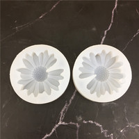 Moule en silicone pour résine et savon, forme de fleur de marguerite 3D à cavité unique, prix d'usine, décoration DIY