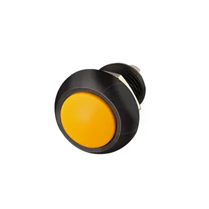 Spst 5a druckknopf ip67 led kunststoffs chale orange kopf ein aus mini schalter für automatische ausrüstung