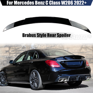 สปอยเลอร์หลังคาท้ายรถยนต์สำหรับ Mercedes Benz C Class W206 C200 C260 C300 2022+ วัสดุ ABS ลายคาร์บอนสีดำ - Product Image 1