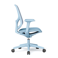 Chaise de bureau ergonomique réglable pour télétravail, dossier mi-haut, avec braille