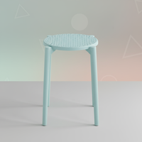 Tabouret en plastique moderne nordique, simple et durable, pour salle à manger, balcon, hôtel, cuisine, extérieur, gîte et usage domestique