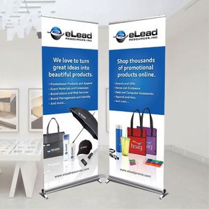 Advertising Banner Backdrop Stand Two Sided Advertising <b>Roll</b> up Banner Banner Retractable - Product Image 1