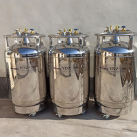 Réservoir d'azote liquide 50L en acier inoxydable de qualité industrielle, réservoir de remplissage à auto-pression pour système de refroidissement de laboratoire