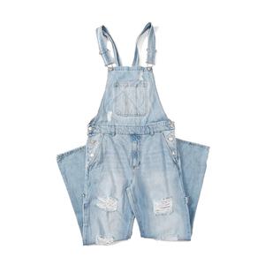 Overoles de Mezclilla Anchos Lavados en Azul Claro, Modernos y Casuales, Primavera-Verano 2023 - Product Image 2