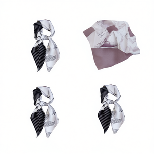 Écharpe en soie 70x70cm à motif feuille carré pour femme, accessoire de mode élégant, multifonctionnel, toutes saisons - Product Image 1