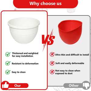 Nouveau bol mélangeur pliable en silicone pour usage domestique, conception épaissie pour un ajustement parfait aux parois des casseroles, doublure de mélangeur pour un nettoyage facile - Product Image 5