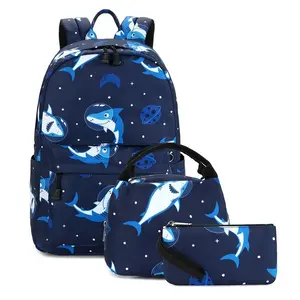 Borse da scuola zaino zaino zaino squalo zaino per bambini set di borse da scuola zaino per ragazzi e ragazze bookbags