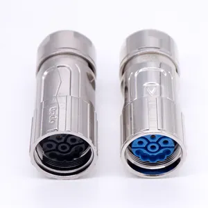 M17 M23 Automation Equipment Zinc Alloyed X Code Plate End Fire Prevention Shockproof Circular Connector