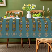 Couverture de nappe éthiopienne érythréenne vêtements rectangulaires <span class=keywords><strong>toile</strong></span> <span class=keywords><strong>cirée</strong></span> imperméable sur la Table pour manger café cuisine salon - Product Image 4