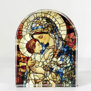 <span class=keywords><strong>Presse</strong></span>-papiers en verre cristal personnalisé en forme d'arche, représentant la Sainte Famille catholique, pour la maison ou les ornements d'église - Product Image 3