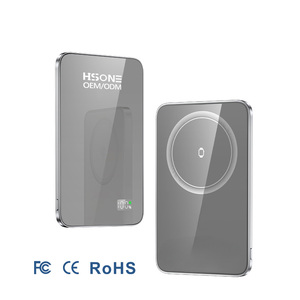 LF21 <b>Mirror</b> Glass Aluminum Magnetic Power Bank 7mm 118g with LED Percentage Display and 15W Fast Charging for Multiple Devices - Product Image 2