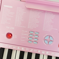 YM-288 Portable Digital Piano Keyboard Instrument 61-Midi Keys Durable Plastic Electric Organ for Adults Kids Electronic Type