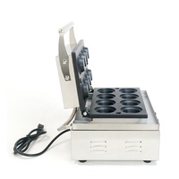 HT-12B peralatan dapur industri pembuat wafel Mini anti-lengket komersial 8 buah untuk hotel dan restoran