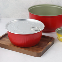 Boîtes métalliques scellées personnalisées de 75-1000g avec couvercle facile à ouvrir, emballage en conserve du fabricant pour aliments, abalone, poisson, bol de 200g