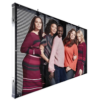 Écran LED haute luminosité P3.91-7.81, mur vidéo publicitaire, grille transparente, écran en maille LED