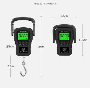 Balance de poche numérique électronique LCD portable <span class=keywords><strong>50</strong></span> kg/<span class=keywords><strong>50</strong></span> g, mini balance de pêche suspendue, OEM ODM HAOYU ABS & Alliage d'aluminium - Product Image 3