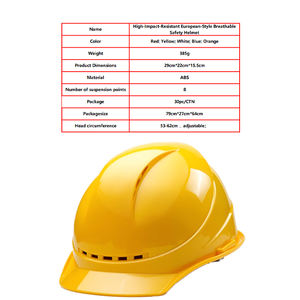 หมวกนิรภัย ABS ขายดี ระบายอากาศได้ดี สำหรับงานก่อสร้าง อุตสาหกรรม เหมืองแร่ สไตล์ยุโรป - Product Image 2
