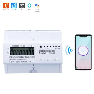 Tuya 3 Fase Din Rail Wifi Smart Energy Meter Timer Stroomverbruik Monitor Kwh Meter Wattmeter