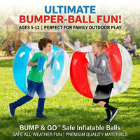 Ballons de sumo gonflables bleus et rouges pour enfants, 36 pouces, 2 pièces, ballons de jeu rebondissants pour jeux d'équipe en plein air