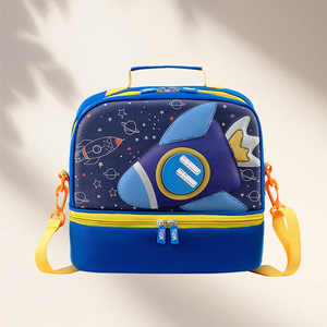 Nueva Lonchera Infantil con Diseño de Astronauta, Bolsa Térmica de Doble Capa con Compartimentos, Bolsa de Mano Cruzada - Product Image 6