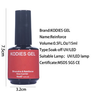 Esmalte de <span class=keywords><strong>uñas</strong></span> en gel reforzado con logotipo personalizado, base selladora fuerte, etiqueta privada/logotipo personalizado, peg - Product Image 4