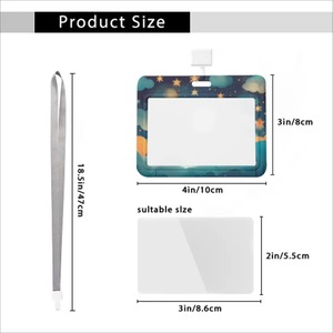 Tùy Chỉnh Hình Ảnh Duy Nhất Hai Mặt Ngang PVC/ABS/PP ID Người Giữ Huy Hiệu Cho Thẻ Tên Hiển Thị - Product Image 6