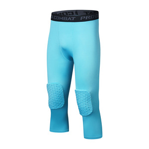 Pantalones Deportivos Cortos Anticolisión Honeycomb, Leggings 3/4 <span class=keywords><strong>con</strong></span> <span class=keywords><strong>Rodilleras</strong></span>, Secado Rápido, <span class=keywords><strong>para</strong></span> Running, Fitness y Entrenamiento - Product Image 4