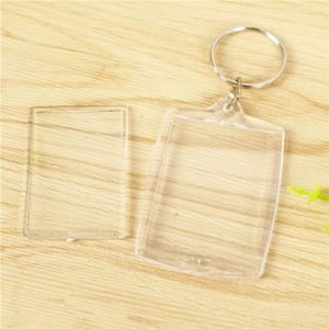 Cá Nhân Trái Tim Hình Chữ Nhật Hình Tròn Trong Suốt Acrylic Chèn Ảnh Keychain Trống Tự Làm Hình Ảnh Hình Ảnh Khung Móc Chìa Khóa - Product Image 3