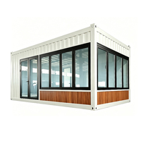 Maison conteneur 20 pieds en kit, portable, modulaire, préfabriquée, petite maison, assemblage rapide, structure en acier, bureau de chantier, cabane de camping