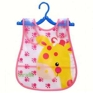 Adjustable Baby EVA Bibs <b>Kids</b> Plastic Waterproof Feeding Bibs Cheap Baby Cartoon Baby <b>Apron</b> - Product Image 3