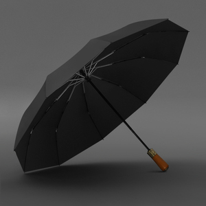 Nuevo <span class=keywords><strong>Comprar</strong></span> Bulk Mango de madera Diseñador 300T Pongee <span class=keywords><strong>Paraguas</strong></span> Personalizado Compacto Lluvia Automático A prueba de viento 3 <span class=keywords><strong>Paraguas</strong></span> <span class=keywords><strong>plegable</strong></span> - Product Image 3