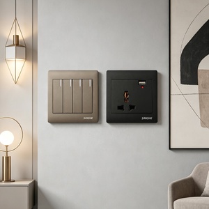 SANSHE Nuovo Design Interruttore a Pulsante da Parete Pannello Completo Presa Elettrica Domestica Standard UK/US con USB - Product Image 5