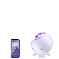 带水波纹激光效果的USB音乐激活发光二极管夜灯迷你星空投影ABS材料插入式电源