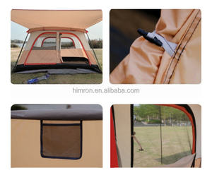 Tente <span class=keywords><strong>de</strong></span> <span class=keywords><strong>camping</strong></span> familiale d'extérieur <span class=keywords><strong>de</strong></span> style nouveau avec double porte, foyer, protection solaire intégrée, tissu Oxford, tente <span class=keywords><strong>de</strong></span> <span class=keywords><strong>parc</strong></span> - Product Image 6