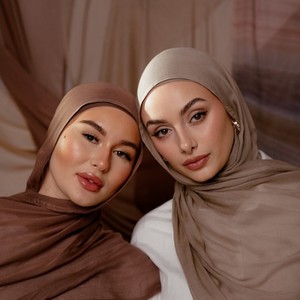 Sito morbido Premium 2025 semplice modale con sottofondo in Jersey abbinato a scialle hijab donne musulmane - Product Image 1