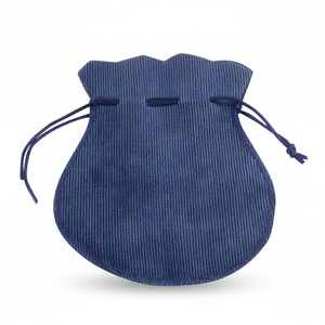Simpatico Sacco a Forma di Anfibia 130x150 in Corduroy Blu con Fodera in Cotone e Sistema di Trasporto a Corda per Uso Quotidiano, Esterno e Regalo - Product Image 2