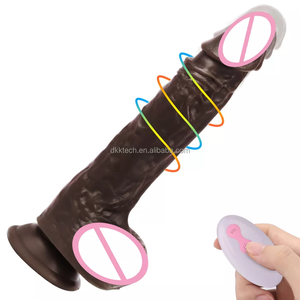 Vibratore Dildo Nero con Funzione di Spinta e Telecomando, 8 Modalità di Spinta, Dildo Realistico Vibrante, Vibratore Punto G, Giocattoli Sessuali per Adulti - Product Image 4
