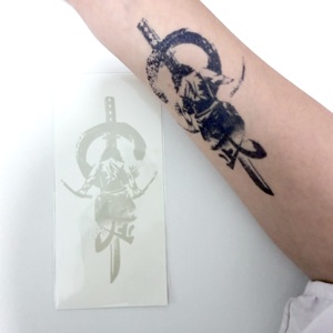 Custom Logo Semi Permanent Water Transfer <b>Tattoo</b> Stickers <b>Paper</b> Material 2 Weeks Face Body Art Designs - Product Image 2