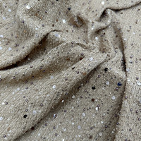 Tissus en tweed brodés de perles et de paillettes 100 % polyester, sur mesure en usine, pour robes, sacs, manteaux d'automne et d'hiver pour femmes et filles