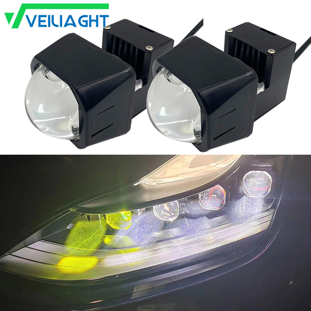 1.5 Inch Mini Laser Bi-Led Matrix Module Head Lamp Projector Lens for Motorcycle Motorbike Electric Bike Retrofit LED Headlights